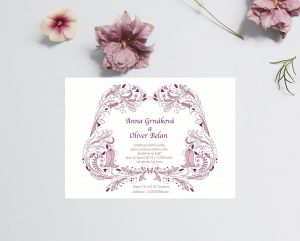 květinové svatební oznámení