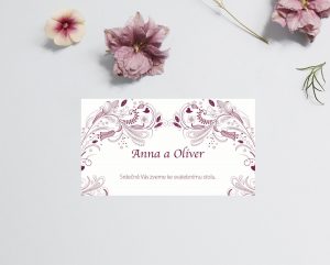 květinové svatební oznámení