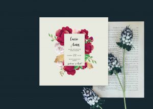 květinové svatební oznámení