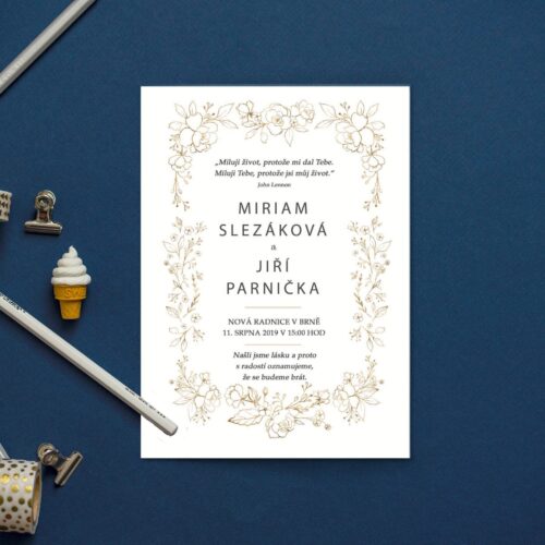 Luxusní svatební oznámení LSO82