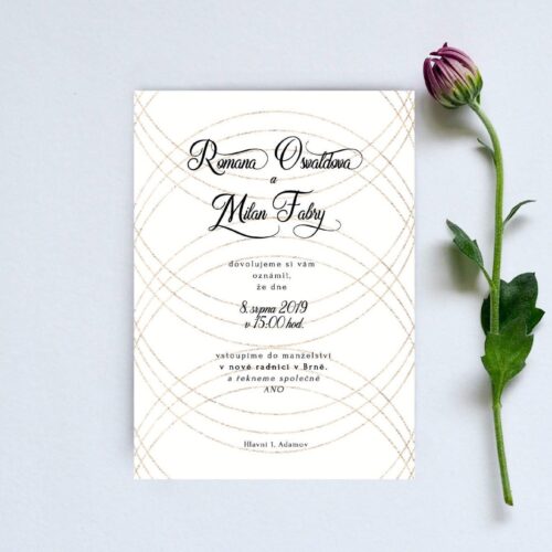 luxusní svatební oznámení LSO84