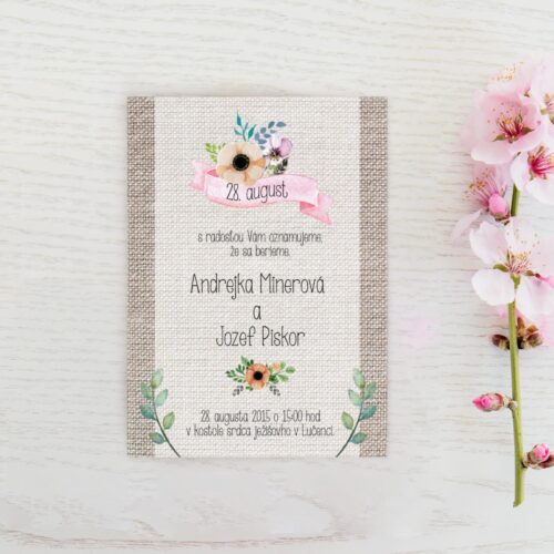 luxusní svatební oznámení N024