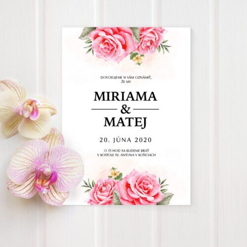 luxusní svatební oznámení