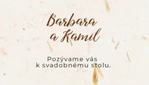 svatební oznámení