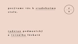 svatební oznámení