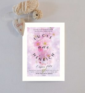 květinové svatební oznámení