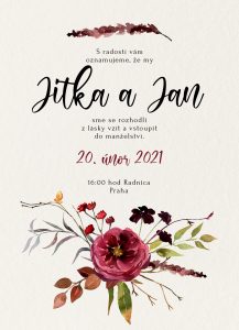 svatební oznámení