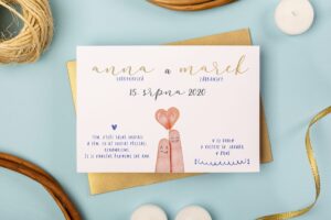 vtipné svatební oznámení prstíky