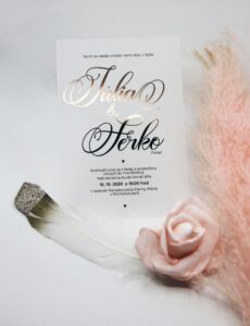 transparentní svatební oznámení lovely touch