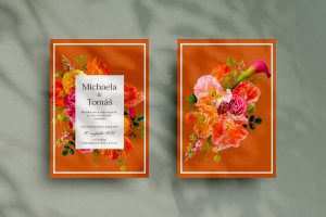 metalické svatební oznámení