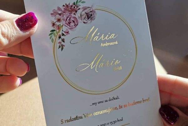 Květinové svatební oznámení