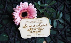 přírodní svatební oznámení