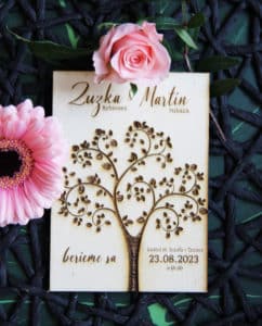 přírodní svatební oznámení