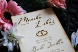přírodní svatební oznámení