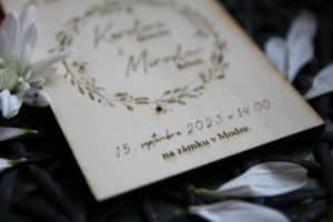 přírodní svatební oznámení