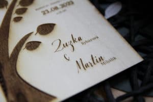 přírodní svatební oznámení