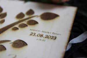 přírodní svatební oznámení