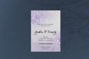 fialove svatebni oznameni