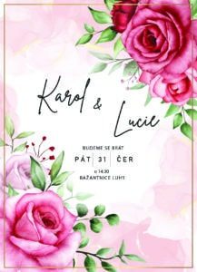 svatební oznámení