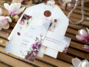 Svatební oznámení set Burgundy