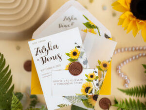 Svatební oznámení set Slunečnice