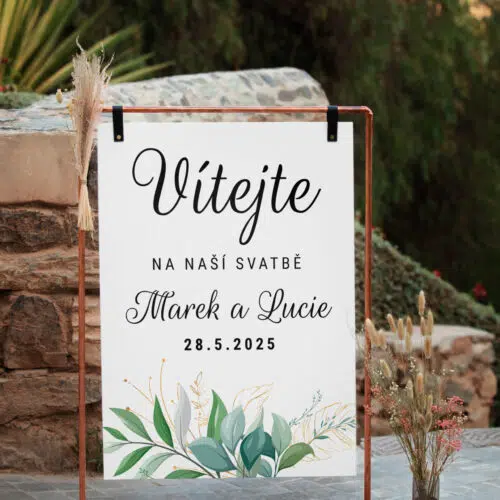 Svatební tiskoviny 17 Uvítací cedule ve stejném motivu