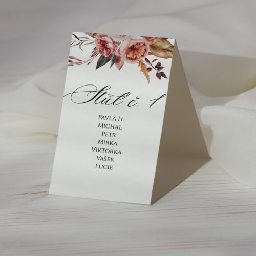 číslo na svatební stůl