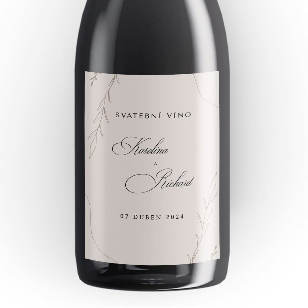 Svatební etiketa na víno NO49