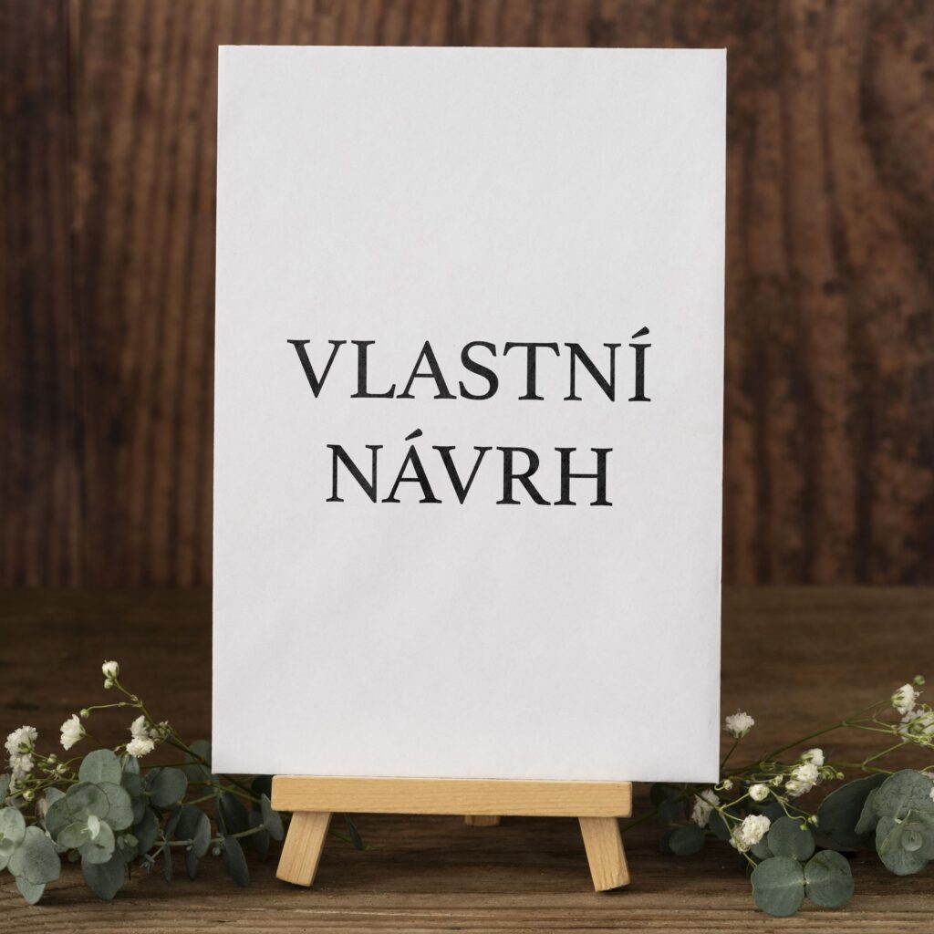 Zasedací pořádek na svatbu Vlastní návrh