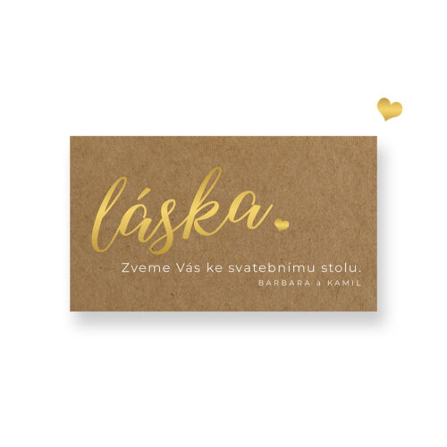 Pozvánka ke svatebnímu stolu JSO58