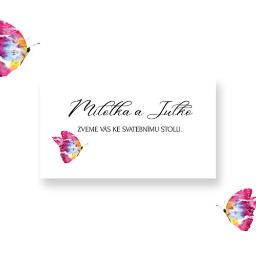Pozvánka ke svatebnímu stolu JSO59