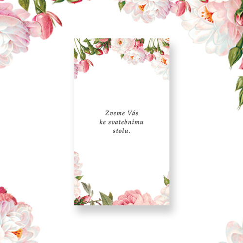 Pozvánka ke svatebnímu stolu KSO86