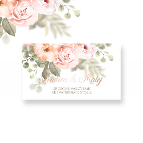 Pozvánka ke svatebnímu stolu NO10