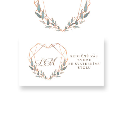 Pozvánka ke svatebnímu stolu NO44
