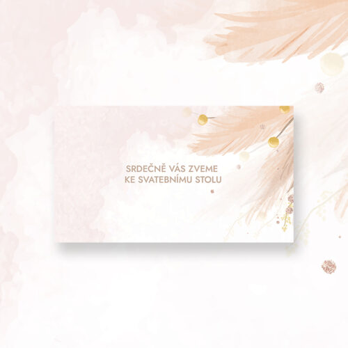 Pozvánka ke svatebnímu stolu NO45
