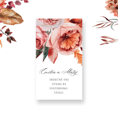 Pozvánka ke svatebnímu stolu ROZ30