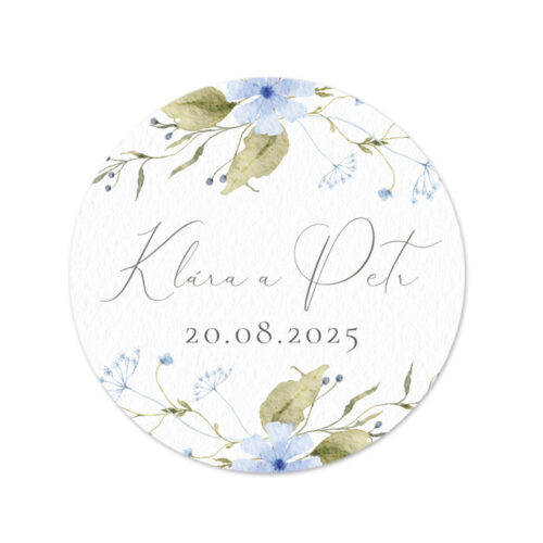 kulatá svatební samolepka s lučními květinami 2022_16