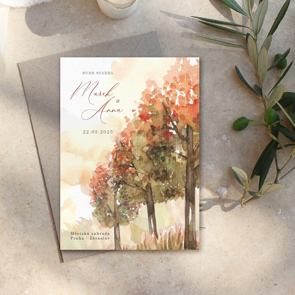 Podzimní svatební oznámení