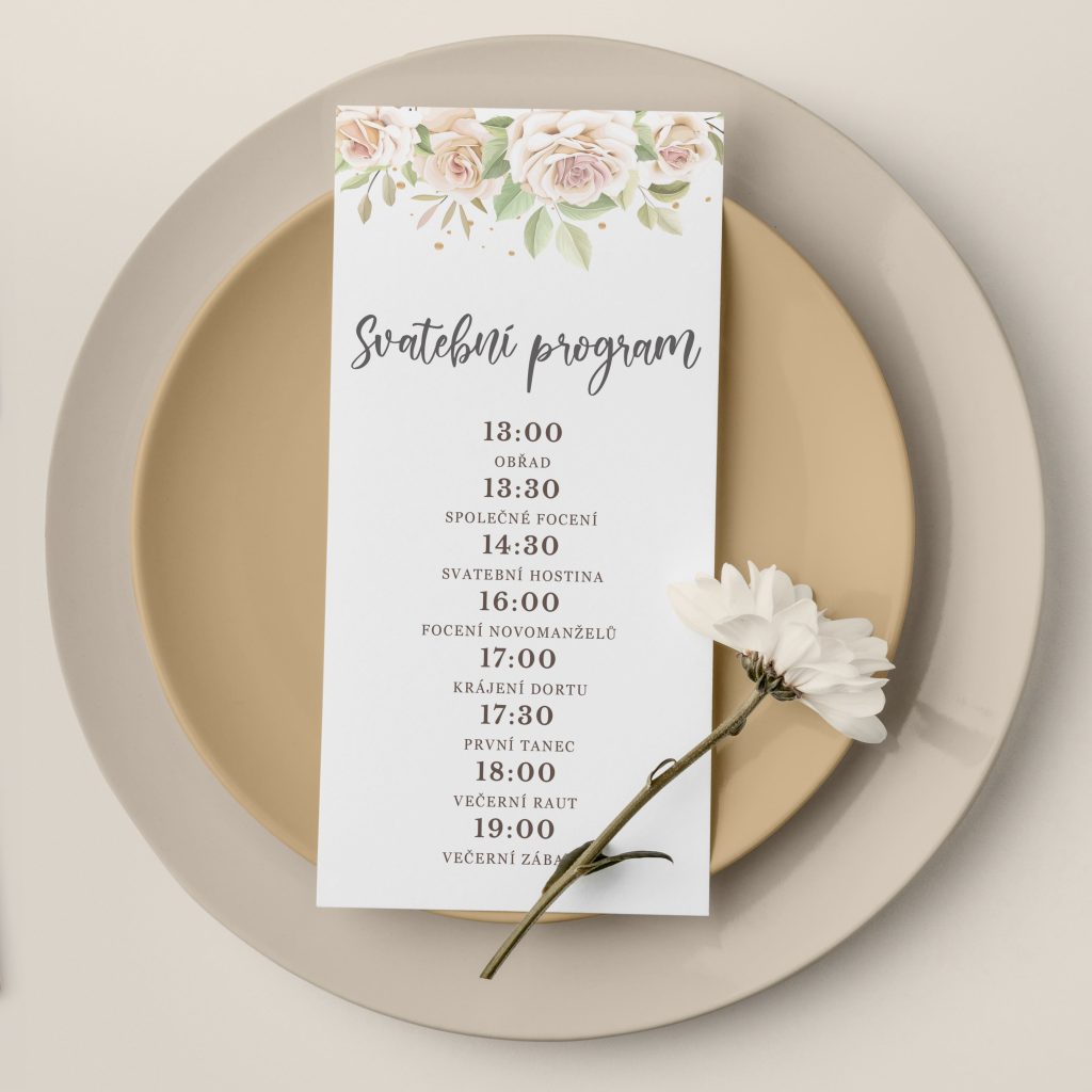 Svatební program s kvítky DL 2023_31