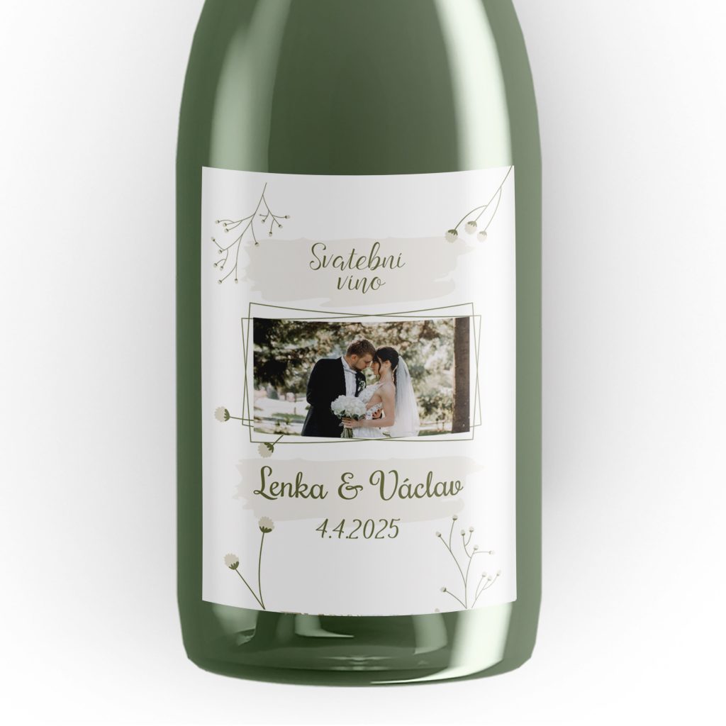 Etiketa na svatební víno s drobnými kvítky 2024_7