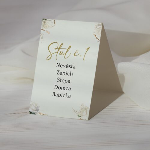 Číslo na svatební stůl dle vaší rodiny