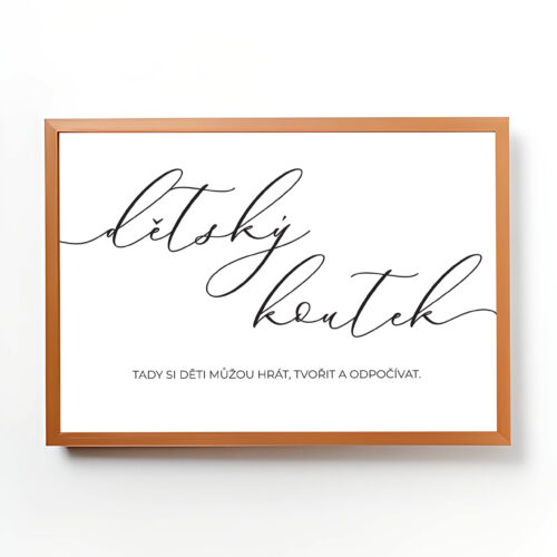cedulka na svatbu dětský koutek