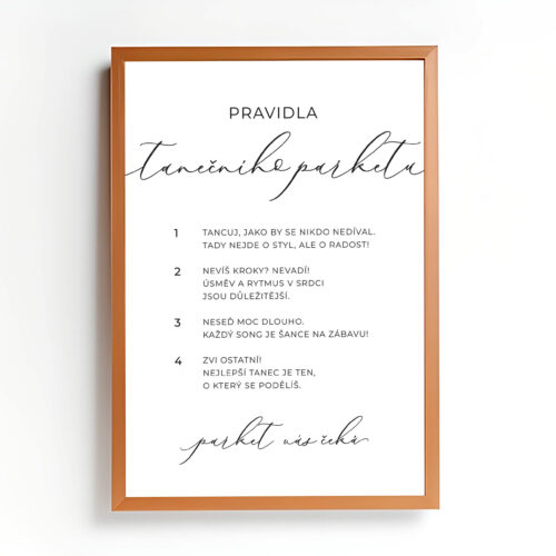 cedulka na svatbu pravidla tanecniho parketu