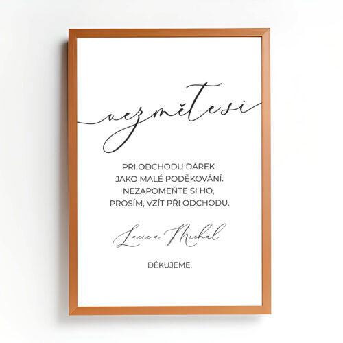 cedulka na svatbu vezměte si