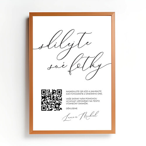 cedulka na svatbu sdilejte sve fotky