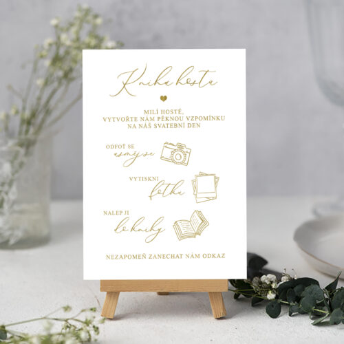 svatební kartička kniha hostů