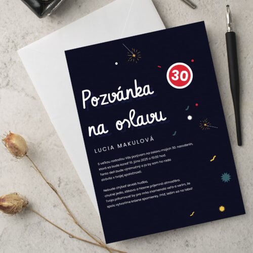 Pozvánka na 30-te narozeniny