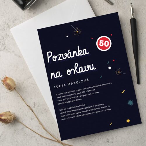 Pozvánka na 50-te narozeniny