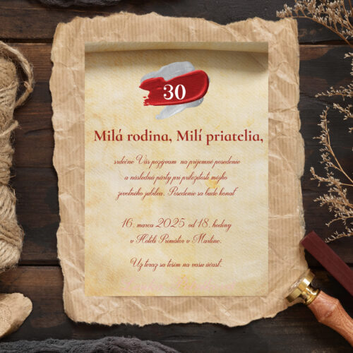 Pozvánka na 30-te narozeniny