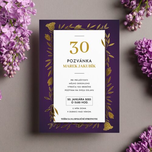 Pozvánka na 30-te narozeniny